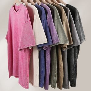 Factory Cheap Price Wholesale Vintage Acid Washed <b>T</b> <b>Shirts</b> <b>Heavyweight</b> Tshirt Oversized Blank <b>T</b>-<b>Shirt</b> <b>T</b>-<b>shirt</b> for <b>men</b> - Product Image 2