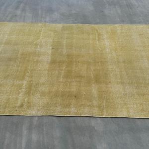 4.3x8 ft Rug, Turkish Vintage Area Rug, <b>Yellow</b> <b>Wool</b> Rug - Product Image 3