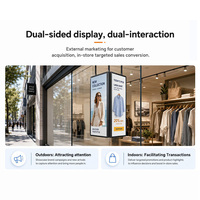 Panel LCD de Doble Cara para Ventana de Tienda, 36.3 Pulgadas, 1216x2160, Android 13, 300 Nits, Monitor Digital Personalizado