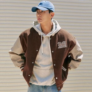 Blouson aviateur universitaire d'hiver personnalisé pour hommes avec manches en cuir de style rue | patchs de broderie de baseball Letterman - Product Image 4