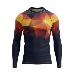 Camiseta de compresión duradera sublimada al por mayor para hombres, mujeres y niños, para entrenamiento de MMA, BJJ, Jiu Jitsu No-Gi, traje de baño personalizado - Product Image 1