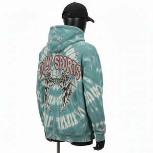 Sweat à capuche en coton premium 350GSM pour homme, tie-dye, tissu doux et respirant, motif style délavé, logo brodé personnalisé, sweat à capuche basique - Product Image 5