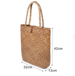 Premium Quality Woven Cute Tote <b>Straw</b> Tote Basket Natural <b>Straw</b> <b>Bag</b> Shoulder Direct From Indian Supplier - Product Image 2