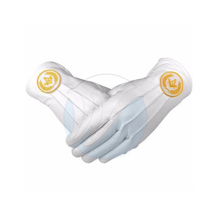Guantes masónicos de bajo precio de material duradero Guantes masónicos de etiqueta privada Guantes masónicos más vendidos - Product Image 3