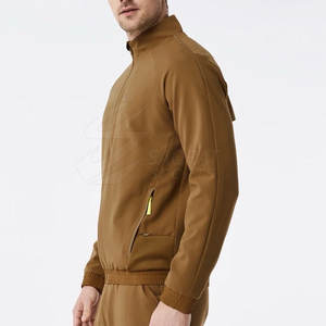 แจ็กเก็ตขัดผิวสำหรับผู้ชายเนื้อนุ่มมีกระเป๋าขัดผิวพร้อมกระดุมสแน็ปและกระเป๋าที่ใช้งานได้จริง - Product Image 3