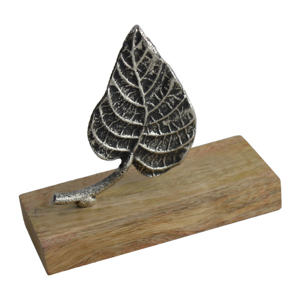 Décoration de fête Design Table à base de bois Design Feuille d'aluminium Idéal pour la maison et Noël Table Top Decor Design - Product Image 1