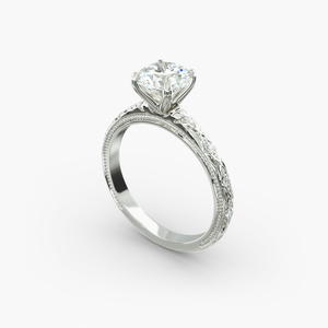 Bague de fiançailles pour femme en argent sterling 925 antique royale vintage, diamant moissanite exquis, plaqué or rose 18 carats, luxe - Product Image 5