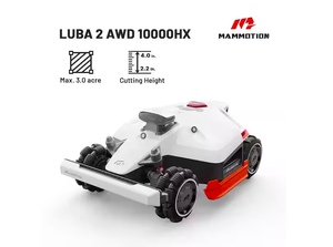 MAMMOTION Luba 2 AWD 10000HX 15,8 pouces Tondeuse à gazon robotisée à batterie avec étui rigide, hauteur de coupe réglable OEM, fabriquée aux États-Unis - Product Image 2