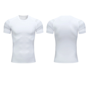 Fitness t-shirt à manches courtes décontracté coupe ajustée haut de sport chemise de Compression athlétique couche de base sport t-shirts vêtements de Jogging - Product Image 4
