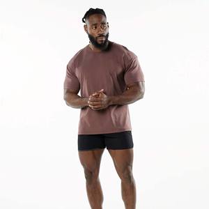 T-shirt col rond Merlot pour homme-94% coton 6% Spandex, manches courtes raglan ajustées, épaule tombante - Product Image 4