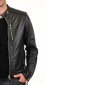 Veste en cuir pour hommes de bonne qualité étiquette personnalisée nouveau arrivé meilleur prix qualité durable prix bas nouveau style - Product Image 4