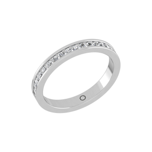 Anillo fino de moissanita VVS original para mujer, Ajuste de canal de diamante de Plata de Ley 925 para compromiso, aniversario, joyería OEM - Product Image 1