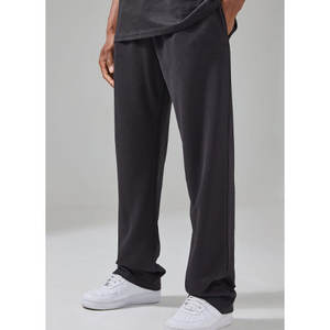 Pantalon de jogging évasé pour femme 2026 en toile de coton lavé respirant, couleur unie, avec logo personnalisé - Product Image 4