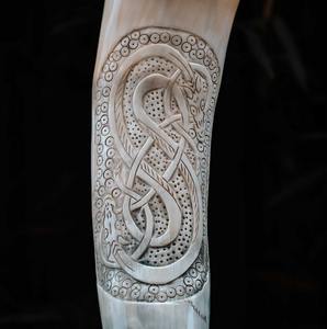 แก้วมักทำมือฮอร์นดื่มแบบธรรมชาติราคาไม่แพงสำหรับตั้งแคมป์กลางแจ้งใช้ในยุคกลางและชนเผ่า - Product Image 2