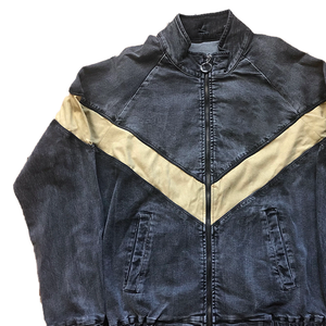 Blouson Bomber Réversible en Suédine de Laine Noire Délavée, Personnalisable, Style Fraternité Grecque, Streetwear Urbain, Imperméable, Logo Frontal - Product Image 5