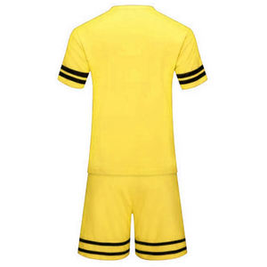 Uniforme de Fútbol Personalizado con Logotipo para Club, Adultos, 100% Poliéster, Amarillo, Uniformes de Fútbol para Equipo, Impresión Digital, Cuello en V, Secado Rápido - Product Image 3