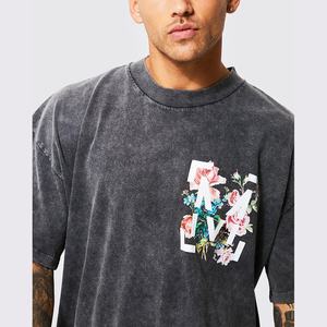 เสื้อยืดผ้าฝ้ายพิมพ์ลายโอเวอร์ไซส์สำหรับผู้ชายเสื้อยืดวินเทจไม่มีลาย250Gsm ซักได้100 - Product Image 3