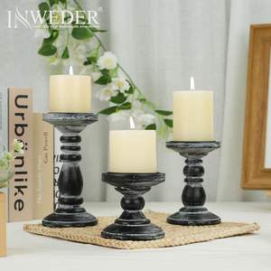 Traditional Wooden <b>Candle</b> Stand | Handcrafted Decorative Holder - Product Image 4