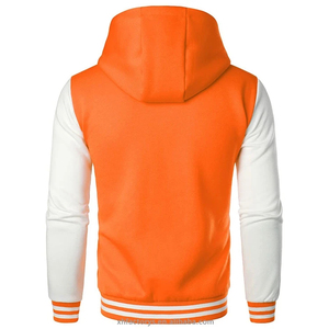Veste universitaire en laine personnalisée de haute qualité respirante brodée Letterman/patchs de baseball col en chenille hommes printemps hiver - Product Image 3