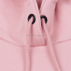 Vêtements pour hommes OEM, sweat-shirt à capuche vintage uni, 100% coton, logo imprimé en relief 3D, rose, sweat-shirt uni à capuche - Product Image 2