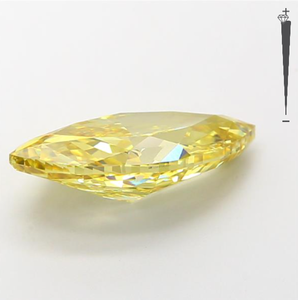 Aniva Jewels Diamant de laboratoire CVD taille marquise 2.85 carat Fancy Vivid Yellow 2.85ct VS1 Lab Grown Diamond avec certificat - Product Image 3