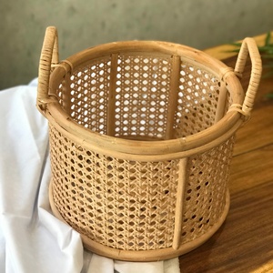 Panier de rangement en rotin naturel fait à la main pas cher en gros décoration de la maison du Vietnam - Product Image 2