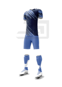Tenue de football personnalisée respirante, maillot et short de football légers en tissu 100 % polyester haute performance pour les ligues sportives d'équipes - Product Image 2