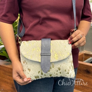 กระเป๋าสะพายข้างหนังวัวแท้สำหรับผู้หญิงกระเป๋าสะพายไหล่หนังแท้ดีไซน์หรูหราไม่เหมือนใคร - Product Image 1