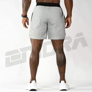 Nuevo 2025 OEM personalizado hombres verano Fitness gimnasio pantalones cortos 5in Entrepierna francés Terry Jogger patrón sólido Casual algodón pantalones cortos de sudor - Product Image 4