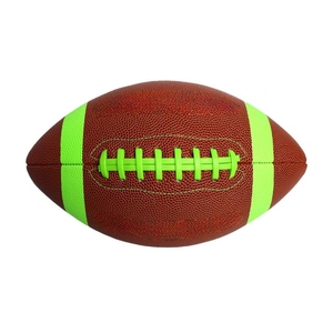 Ballon de football américain professionnel en cuir PU/PVC personnalisé, durable, qualité supérieure, matière souple, taille officielle, entraînement et match - Product Image 1