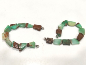 Trendy High Quality Green Brass Tumbled Chrysoprase 6mm-9mm <b>Beads</b> Unisex Everyday Wear Bracelet with <b>Magnetic</b> Clasp - Product Image 3