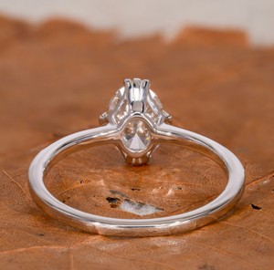 Anillo de Diamante Cultivado en Laboratorio de 0.75ct, Forma Ovalada, Oro Sólido, Anillo de Lujo para Mujer, para Boda, Compromiso o Fiesta - Product Image 3