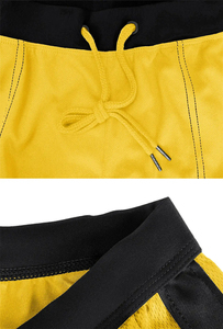 Pantalones cortos de gimnasio para correr para hombre, pantalones cortos de malla de poliéster para entrenamiento de peso pesado, pantalones cortos lisos con cordón - Product Image 4