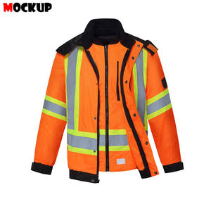 Chaqueta de seguridad para adultos, ropa de trabajo con 2023 mangas completas, logotipo personalizado de alta calidad, cremallera frontal impresa - Product Image 2