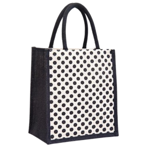 Prix de gros Sac à provisions en jute laminé avec poignée en bambou durable Impression de logo personnalisé pour cadeau promotionnel et d'entreprise - Product Image 2