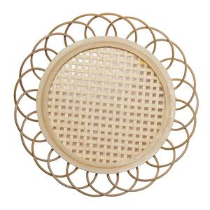 Juego de posavasos de ratán de estilo bohemio Beige elegante, posavasos de té en forma de flor Vintage, soporte para nuevos productos, venta al por mayor - Product Image 1