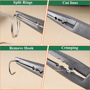 German Stainless Steel Multifunctional <b>Fishing</b> <b>Pliers</b> Straight With Custom Color PVC Grip Handle Fish <b>Plier</b> - Product Image 3