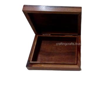Boîte à bijoux en bois faite à la main de l'Inde à vendre boîte de montre en bois boîte-cadeau en bois en vrac en gros - Product Image 3