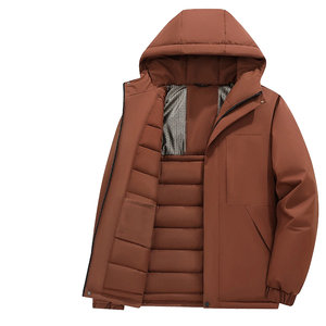 Chaqueta Casual de Invierno para Hombre J21888K, Nueva Tendencia 2025, Gruesa, Acolchada, con Capucha, Cortavientos, Cierre de Cremallera Frontal, Poliéster/Algodón, Softshell - Product Image 2