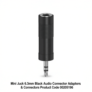 Adaptadores y Conectores de Audio Mini Jack de 6.3mm Negros, Código de Producto 00205196 - Product Image 2