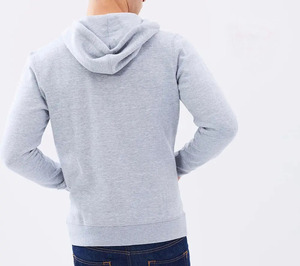 Sweat à capuche zippé 100 % coton personnalisé 2026, de haute qualité, uni, avec logo brodé pour hommes et femmes - Product Image 2