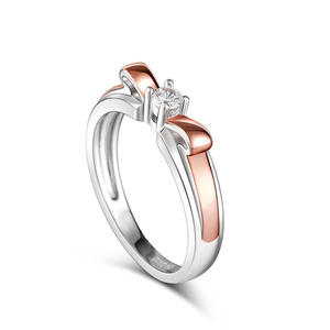Bague nœud papillon réglable en argent sterling plaqué or 18 carats Jeulia Vintage - Product Image 2