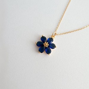 Elegante Colgante de Joya en Forma de Lágrima de Zafiro, Plata de Ley 925, Chapado en Oro de 14K, Joyería Hecha a Mano, Regalo para Ella - Product Image 3