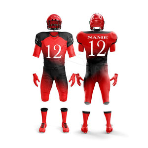 Custom Heat-Transfer American Football Jersey Set for Adults Short Quick Dry Breathable Design Side Panel Elastic Fit Pants - Product Image 2