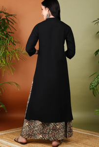 เสื้อยืดผ้าฝ้ายยาวถึงข้อเท้าพร้อมคาลามคาลามาริพาลาซโซมีกระดุมตกแต่งสไตล์ชนเผ่าสำหรับใส่นอกบ้านในโอกาสต่างๆตามเทศกาล - Product Image 4