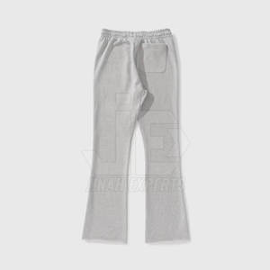 Pantalon empilé sur mesure Style unique Taille haute Motif droit Toile Conception personnalisée Pantalon pour hommes Rayé incurvé droit - Product Image 2