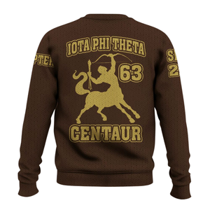 Iota Phi เสื้อสเวตเตอร์ถักนิต1963, เสื้อสเวตเตอร์ถักเสื้อสวมหัวลายพี่น้องเสื้อผ้าอะคริลิคสำหรับฤดูหนาว - Product Image 3