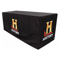 Bannière de table d'extérieur ajustée personnalisée couverture de table publicitaire pour table pliante rectangulaire affichage de panneaux promotionnels Nouvelle-Zélande