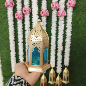 Eid Ramadan Home Decor Jasmine Rose <b>Lantern</b> String Flower Garland Hanging Haldi Mehndi Party Wedding Decoration Stage Backdrop - Product Image 1