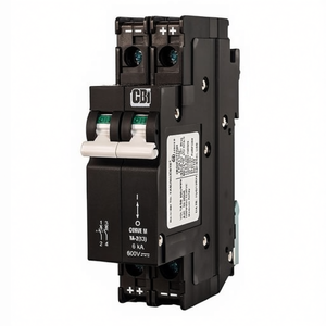 Interruptor de Circuito en Miniatura Bipolar Midnite MNEPV20-600-2PP 600VDC 3000 AIC Montaje en Riel DIN Cobre - Product Image 2